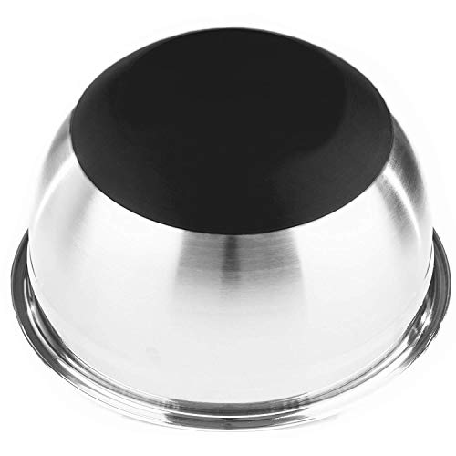 Fitzroy and Fox Stainless Steel Mixing Bowls with Lids and Non Slip Bases (Set of 5, Black) - Image 2