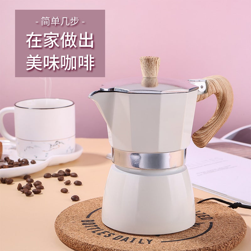 Seiko Coffee Pot Octagonal Aluminum Moka Pot Italian Concentrated Coffee Pot Classic High Quality Aluminum Coffee Pot - Image 1