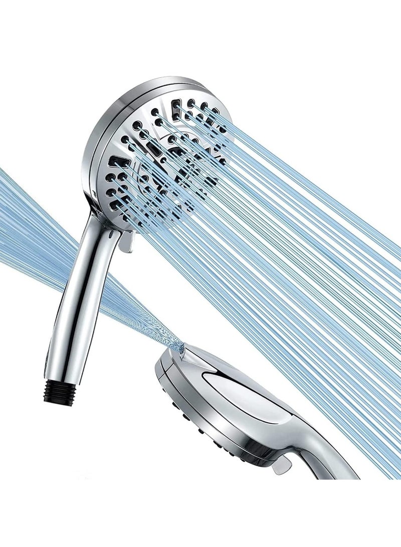 High Pressure Shower Head with Handheld 8 Spray Settings + 2 Power Jet Modes Shower Heads Detachable Showerhead Handheld Shower Head for Tubs Tiles Walls Pets Cleaning - Image 1