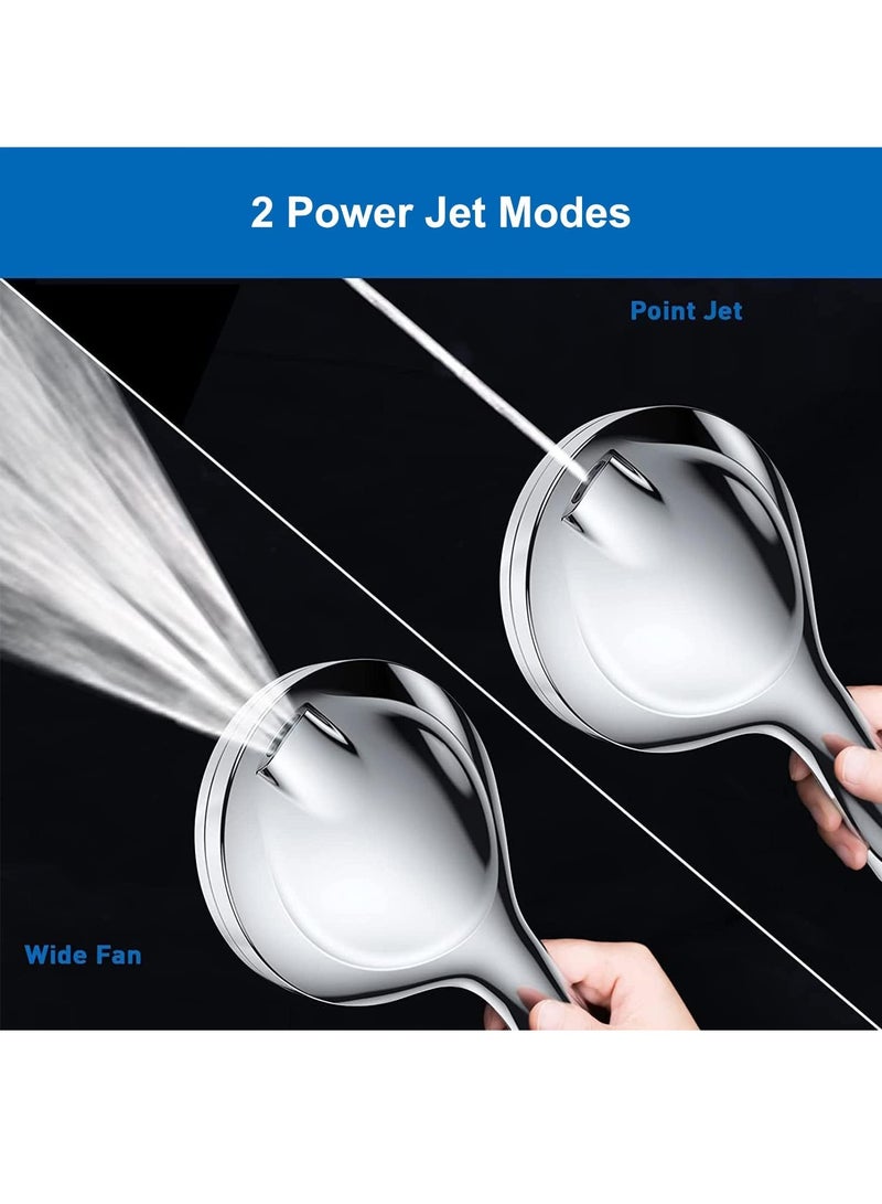 High Pressure Shower Head with Handheld 8 Spray Settings + 2 Power Jet Modes Shower Heads Detachable Showerhead Handheld Shower Head for Tubs Tiles Walls Pets Cleaning - Image 4