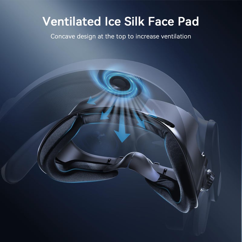 AMVR FC4A Newly Facial Interface Compatible with Meta/Oculus Quest 3 Accessories, with Ventilation-Design Ice Silk Cushion, for Halo Head Strap with Fan (NOT Compatible with Quest 3S) - Image 3