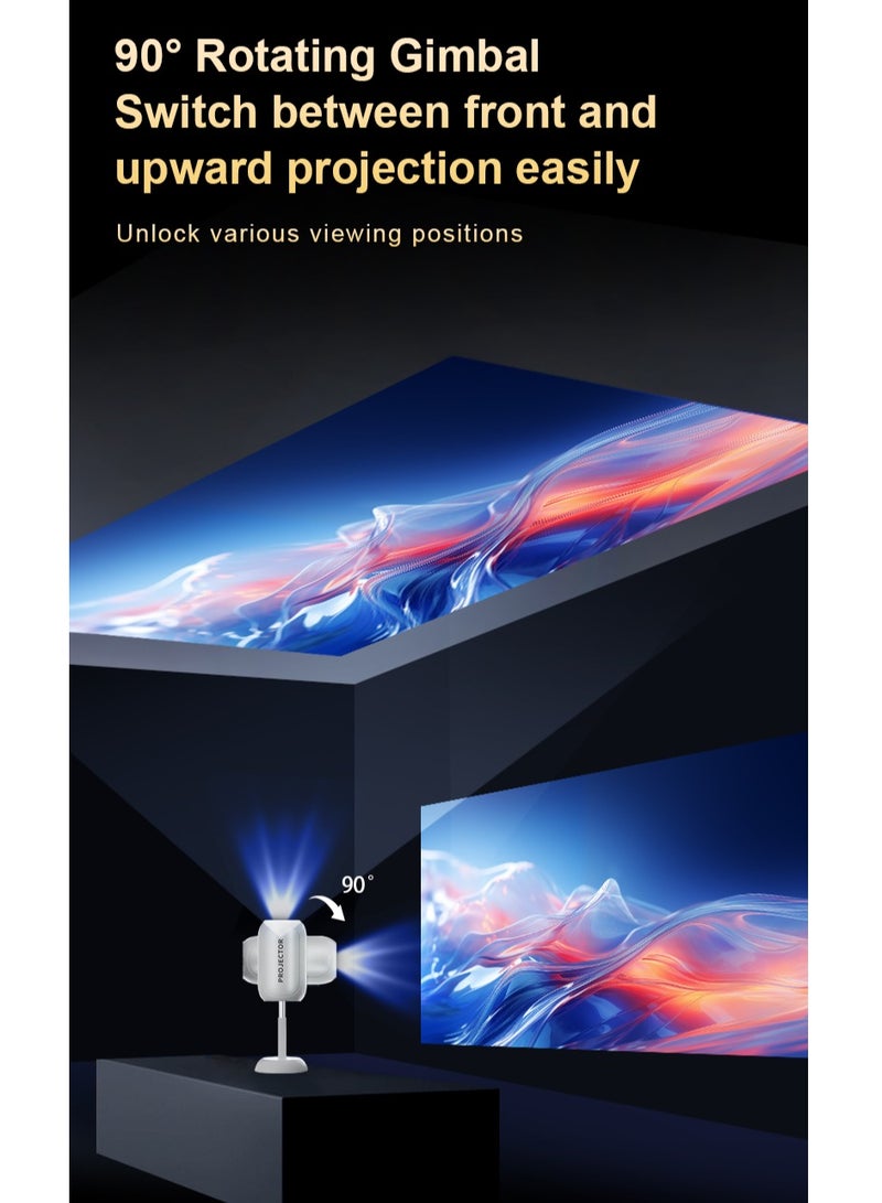 Portable Smart Projector TS-6, 120-Inch HD Home Theater, 1080p with Built-in Stand, 240 ANSI Lumens, Dual-Band WiFi, Android 11.0  - Image 3