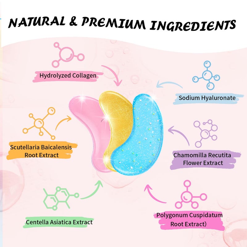 Onespring Eye Masks (24 Pairs) - Gift for Her - Caffeine, 24K Gold and Retinol Under Eye Patches for Puffy Eyes, Dark Circles & Fine Lines, Bachelorette Party Favors, Birthday, Easter Basket Stuffers - Image 4