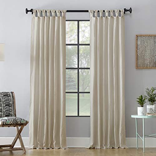 Archaeo Washed Cotton Twist Tab Curtain, 52" x 63", Oatmeal - Image 1