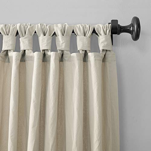 Archaeo Washed Cotton Twist Tab Curtain, 52" x 63", Oatmeal - Image 2