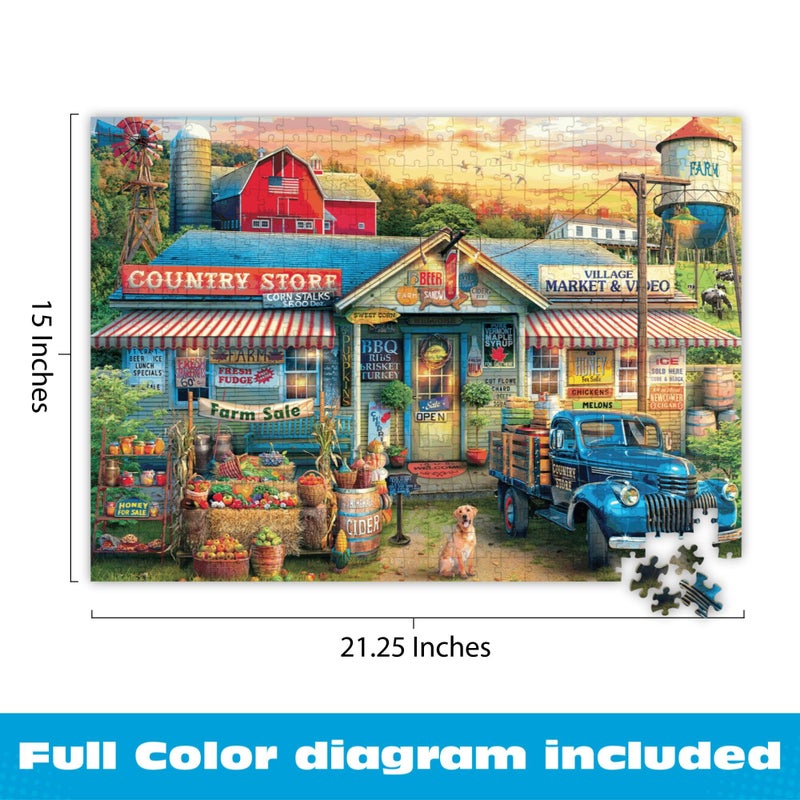 Buffalo Games Puzzles for Adults 500 Pieces â€“ Buffalo Games Country Living: Farm Life by Eduard, Nostalgic 500 Piece Jigsaw Puzzle for Adults with Poster, Premium Puzzle Made in The USA - Image 3