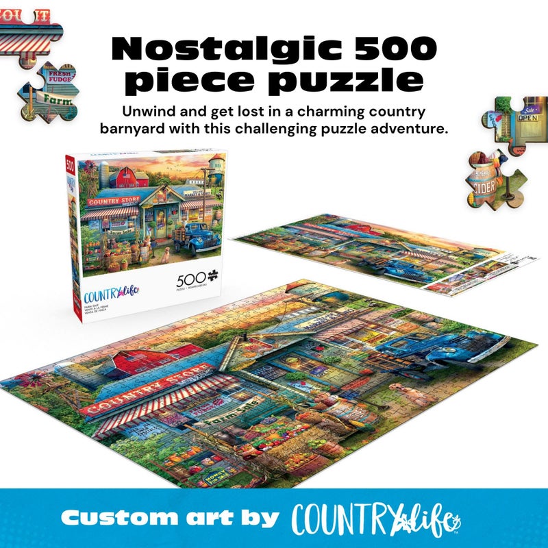 Buffalo Games Puzzles for Adults 500 Pieces â€“ Buffalo Games Country Living: Farm Life by Eduard, Nostalgic 500 Piece Jigsaw Puzzle for Adults with Poster, Premium Puzzle Made in The USA - Image 2