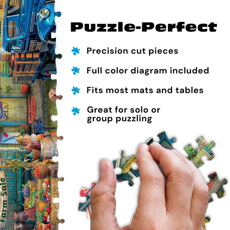 Buffalo Games Puzzles for Adults 500 Pieces â€“ Buffalo Games Country Living: Farm Life by Eduard, Nostalgic 500 Piece Jigsaw Puzzle for Adults with Poster, Premium Puzzle Made in The USA - Image 4