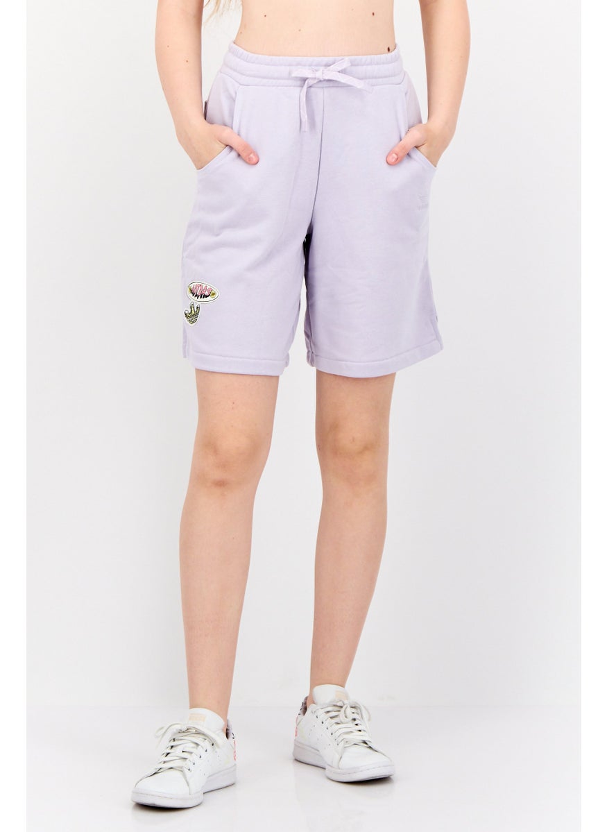 adidas Originals Women Sportswear Fit Brand Logo Outdoor Short, Lilac  - Image 1