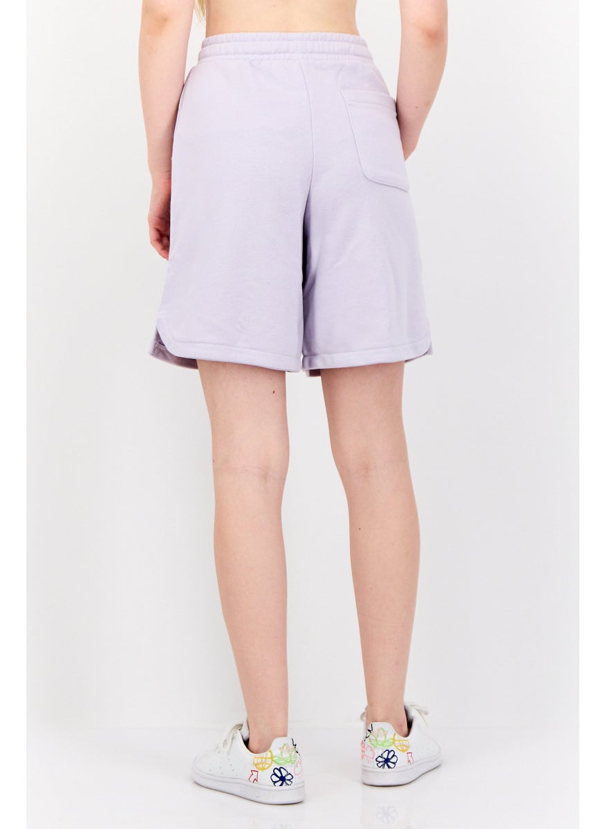 adidas Originals Women Sportswear Fit Brand Logo Outdoor Short, Lilac  - Image 2