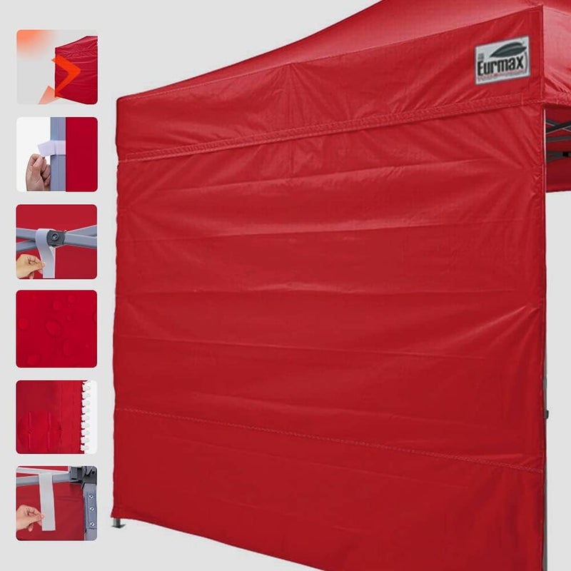 Eurmax USA Instant Canopy SunWall 10x10 Canopy Wall Sidewall Canopy Tent Sidewalls for Pop Up Canopy Tent,1 Pack Sidewall Only (Red) - Image 3