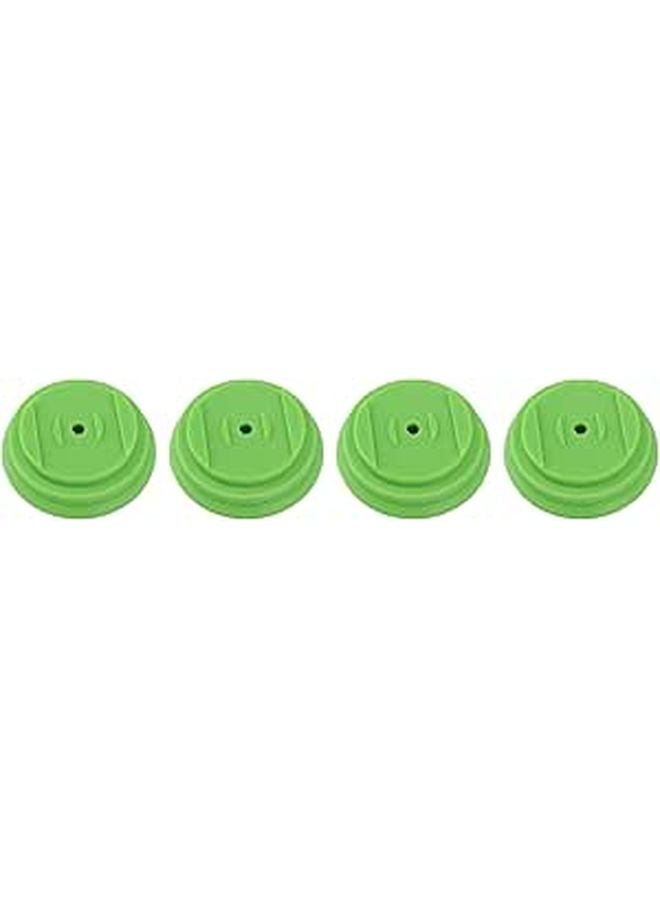 Green Lawn Mower Plastic Cover Set With 4 Bases And 4 Gaskets For Garden Maintenance - Image 1