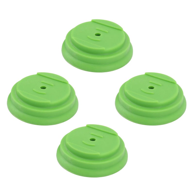 Green Lawn Mower Plastic Cover Set With 4 Bases And 4 Gaskets For Garden Maintenance - Image 5