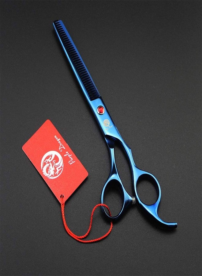 Purple Dragon 7.0 inch Dog Grooming Scissors Set with Silencer - Blue - Image 3