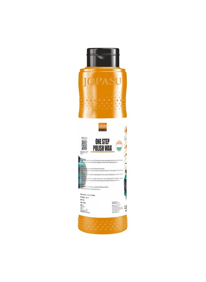 Jopasu One Step Polish Wax 120 ml Liquid Wax Removes Light to Medium Scratches Generates Deep Gloss Protects Paint from UV Rays and Surface Contaminants - Image 3