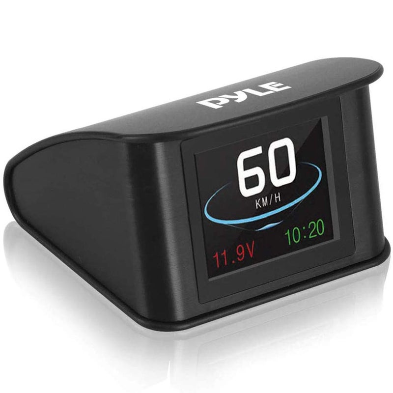 Pyle عرض HUD الذكي العالمي من بايل للسيارات - 2.6" نظام عرض سرعة السيارة الرقمية المصغرة مع نظام تحديد المواقع العالمي، يعرض السرعة، المسافة، الوقت والمزيد - PHUD19 - Image 1