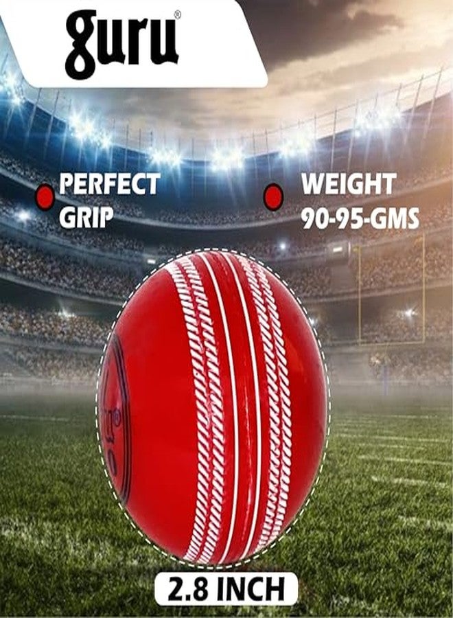 GURU i10 Cricket Wind Ball Set, Rubber Cricket Ball, 70mm (diameter), 95g, 6 pieces - Image 3