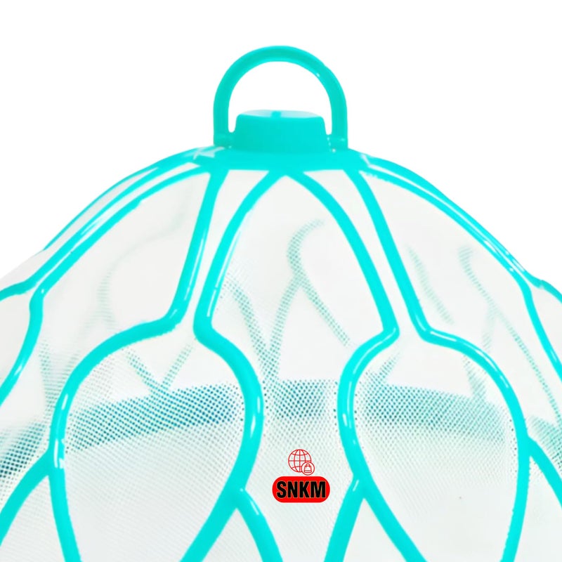 SNKM SNKM Plastic Food Cover Net Dome with Hanging Hook Big Size Round Net Kitchen Table | Flies Mosquitoes Insect Proof Dining Tables Covers (Large Size, 32 cm/12.5 Inch, Green, Combo Pack of 3)  - Image 5