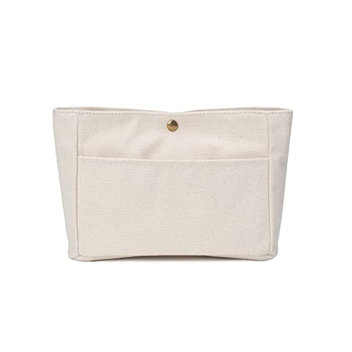 YONBEN Storage Bag Lightweight Large Capacity Eco Friendly Cotton Canvas Bag Inner Bag Handbag Organizer CanvasBeige - Image 1