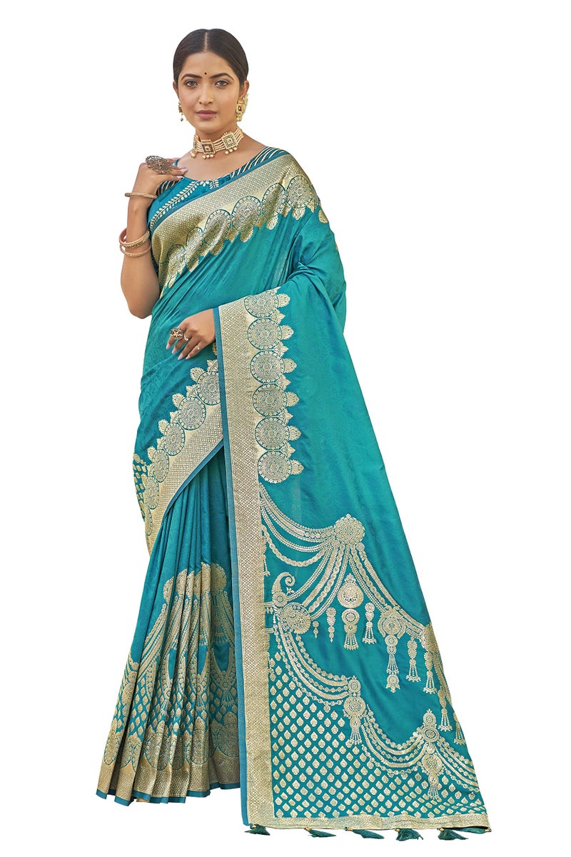 MANOHARI adorable woven pattern Banarasi Silk saree for women with Blouse Piece_MN1743 - Image 1