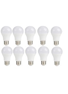 9 watt LED bulb - E27 screw cap - provides all lighting uses inside the house - (yellow light) (10), 9.0 watts