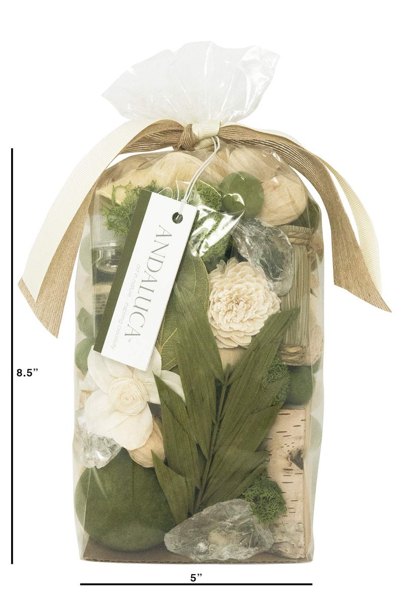 ANDALUCA Gardens of Bali Scented Potpourri | Made in California | Large 20 oz Bag + Fragrance Vial | Scents of Crushed Jasmine Leaves, Tangelo Peel and Lily - Image 4