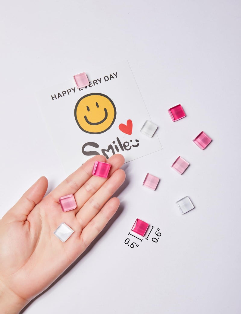 Zreal Refrigerator Magnets, 24 Pack Fridge Magnets, Glass Magnet with Cute Decorative Designs for Office, Kitchen, Locker (Pink White) - Image 2