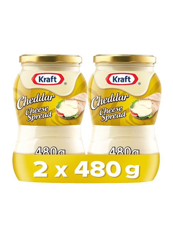 Kraft Cheddar Cheese Spread 2x480g - Image 1