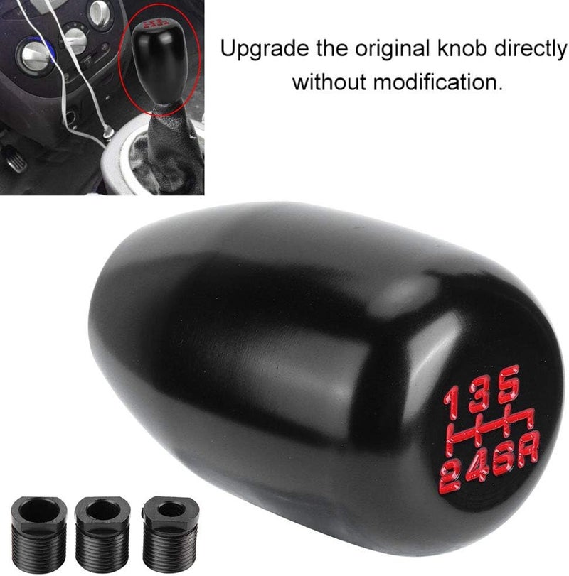 Dweekiy Universal 6 Speed Gear Shift Knob - Black Manual Shifter Head - Image 2