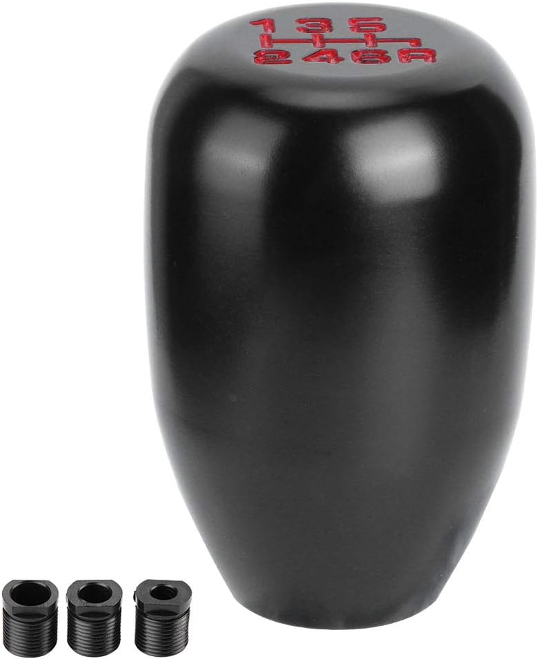 Dweekiy Universal 6 Speed Gear Shift Knob - Black Manual Shifter Head - Image 1