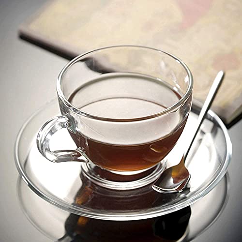 VILON Glass Saucer Set of 6 – 5.5 Inch Round Plates – Elegant Saucers Without Cups – Ideal for Tea, Coffee, Snacks – Heat-Resistant & Dishwasher Safe - Image 4