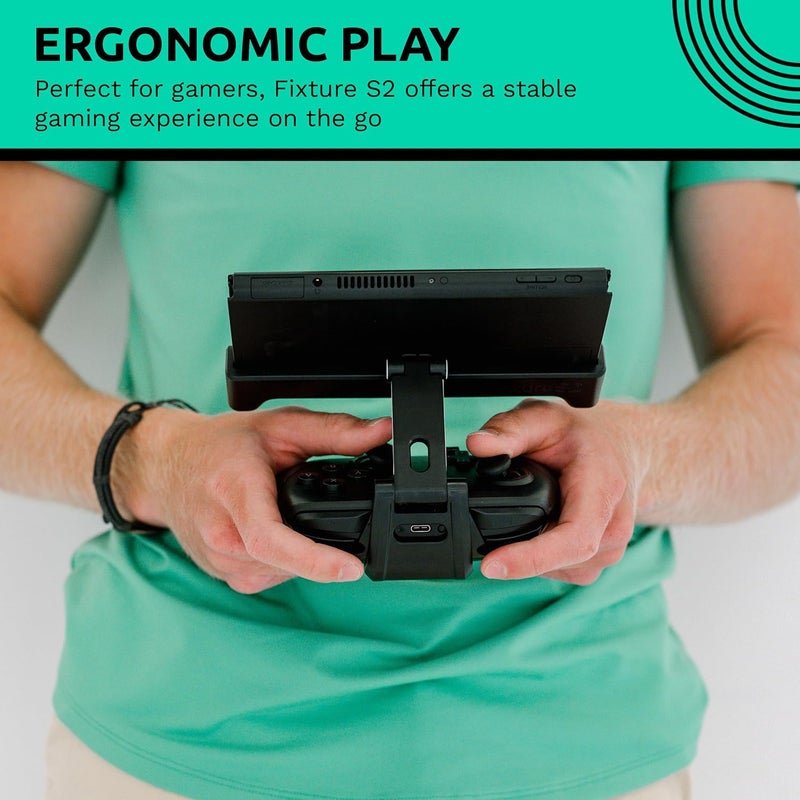 Fixture Gaming Fixture S2 Bundle Gaming Console Monitor and Controller Mount with Carrying Case Compatible with Nintendo Switch OLED and Pro Controller - Image 2