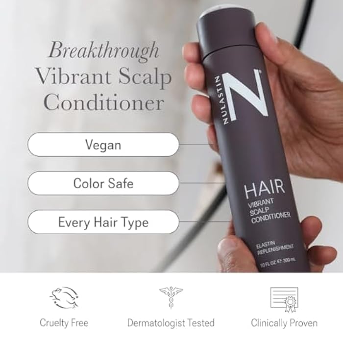 NULASTIN Vibrant Scalp Hair Conditioner - Volumizing Conditioner for Fine Hair - Supports the Appearance of Fuller, Healthy-Looking Strands at the Root - Color-Safe, Silicone Free & Vegan (10 Fl Oz) - Image 2