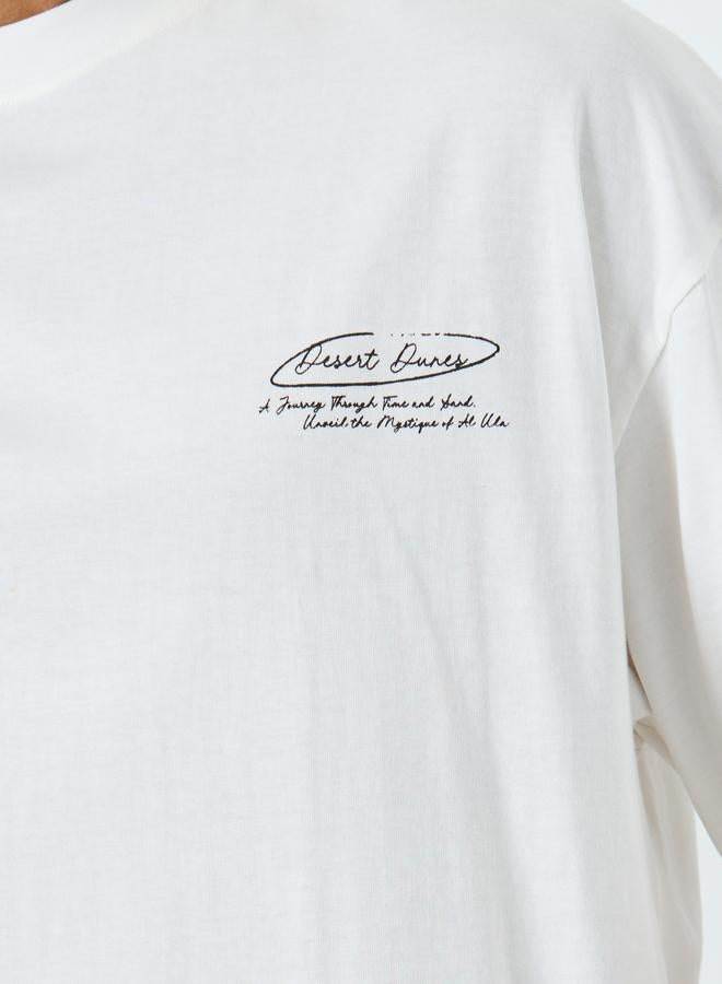 ستايلي تيشيرت بقصة بوكسي وتفاصيل طباعة - Image 4