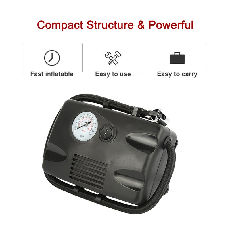 DC 12V Portable Air Compressor 260PSI Tire Inflator Pump for Car Bicycle Motorcycle - Image 3