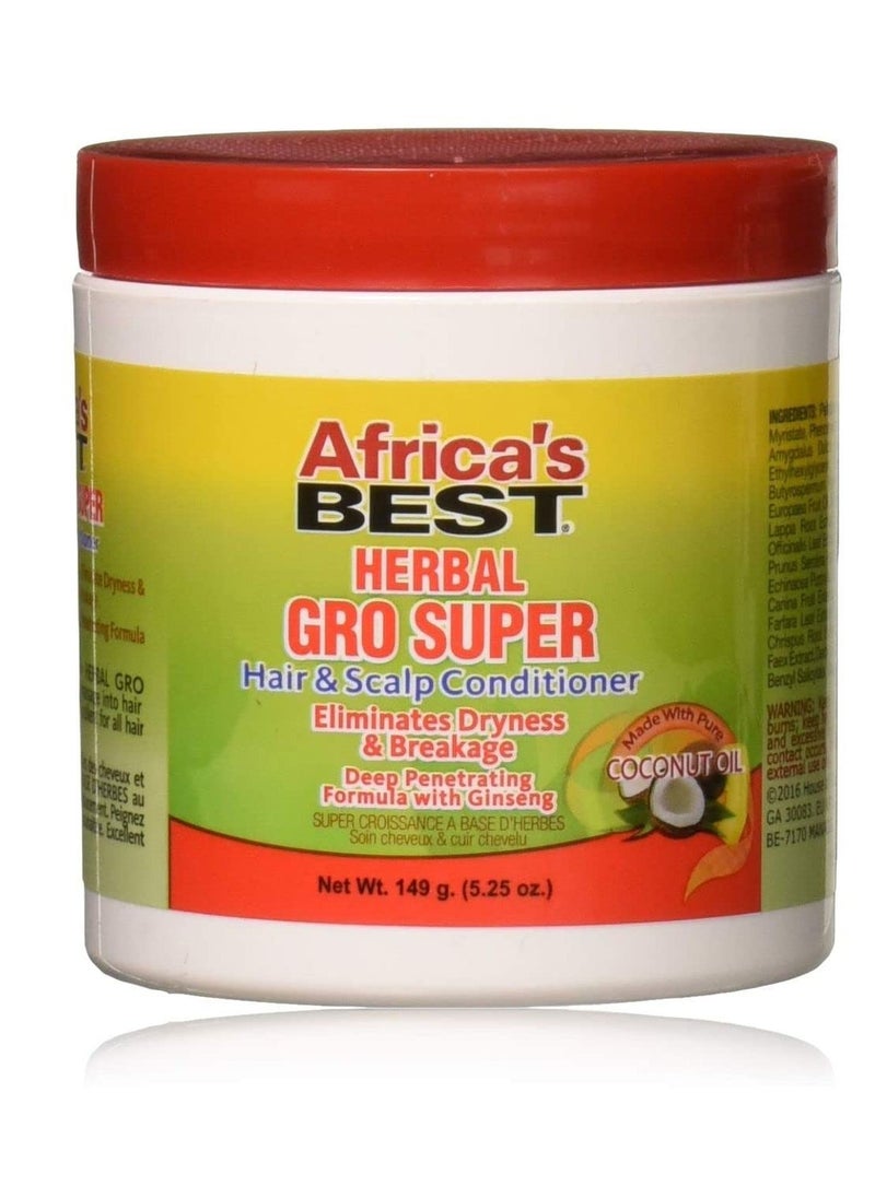 Africa's BEST Africa's Best Maximum Strength Super Gro Hair & Scalp Conditioner, 5.25 oz,Yellow,38422  - Image 1