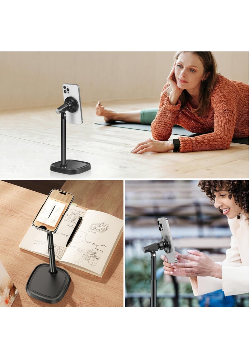 Excefore Magnetic Phone Desk Stand, Compatible with MagSafe for iPhone 15, 14, 13, 12 Pro Max Plus, MagSafe Case, All Smartphones, Height, Angle Adjustable iPhone Stand - Image 3
