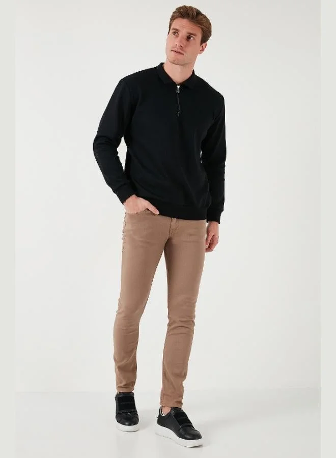 Buratti  Buratti Cotton Regular Fit Half-Zip Polo Collar Sweatshirt Men's SWEAT 5905789 for Men | Best Price UAE