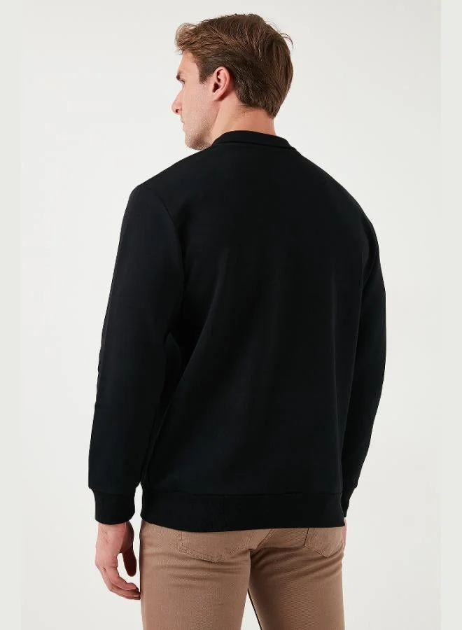 Buratti  Buratti Cotton Regular Fit Half-Zip Polo Collar Sweatshirt Men's SWEAT 5905789 for Men | Best Price UAE