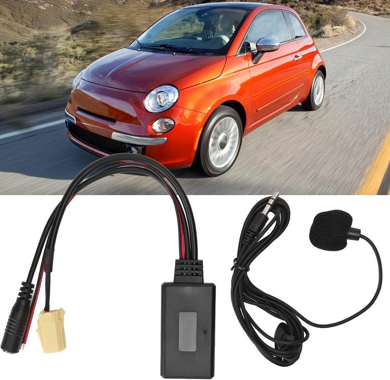 ويوبلز كابل صوت بلوتوث 5.0 للسيارة مع ميكروفون ومحول مكالمات بدون استخدام اليدين، بديل لسيارات 159 موديلات 2005 وما بعدها - Image 3