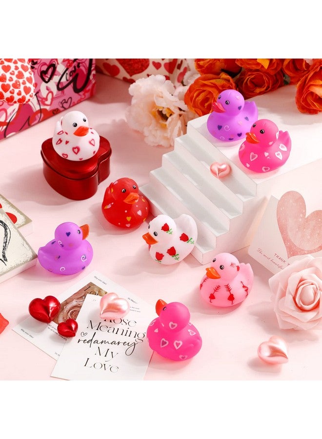Jerify 24 Pcs 2 Inch Rubber Duckies Bulk Small Heart Rubber Ducks for Pool Bathtub Toys Classroom Prizes Birthday Party Favors Gifts Goodie Bag Fillers, 6 Styles - Image 4
