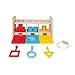 Janod Shape Sorter Box with Keys Wooden Sorting Toy with Geometric Shapes Ages 18 Months J05065 - Image 3