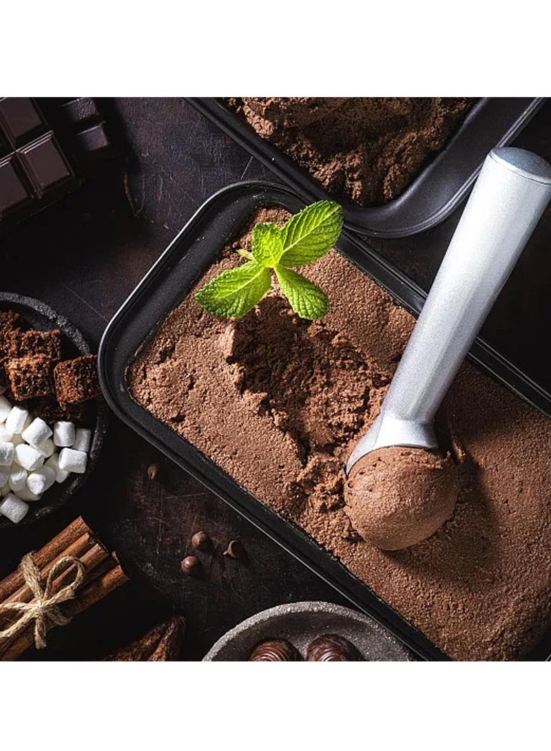 Ice cream spoon, 7-inch (about 17.8 cm) non-stick and anti-freezing one-piece aluminum spoon, heavy-duty and durable design, easy to clean, suitable for ice cream, cookie dough, popsicles, almonds  - Image 3