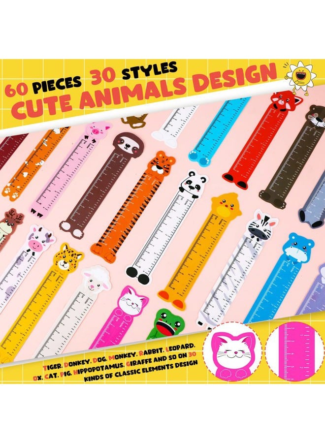 Chinco 60 Pieces Animal Funny Bookmarks Cartoon Cute Bookmarks Reading Ruler Animal Bookmark Animal Theme Kid Bookmark for Kids Girls Students Adult - Image 4