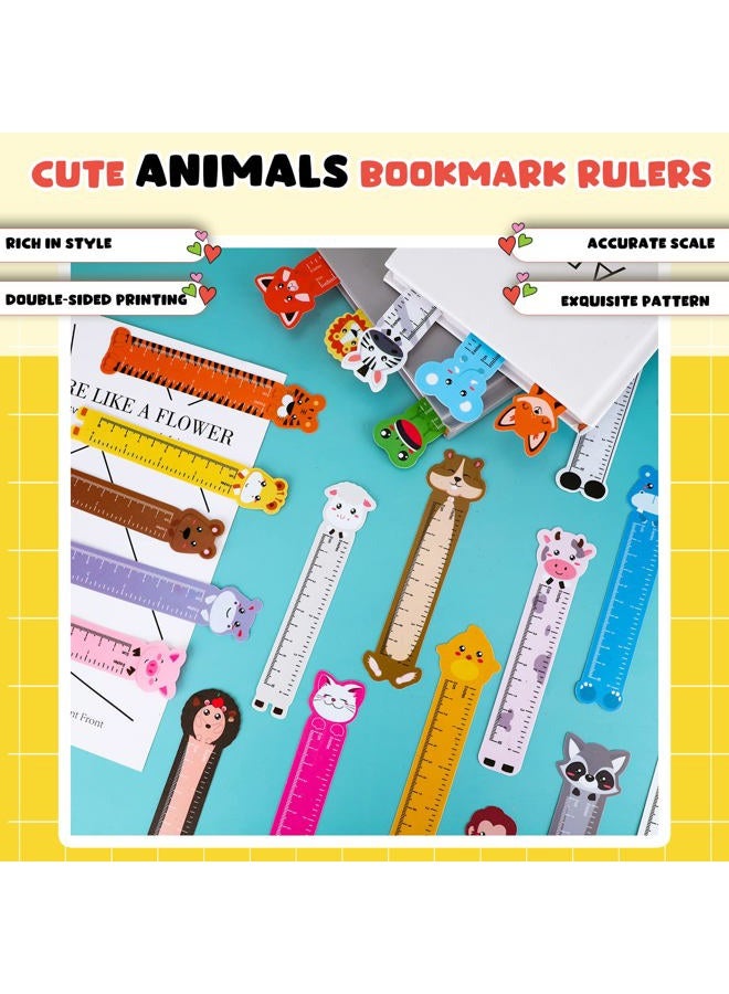 Chinco 60 Pieces Animal Funny Bookmarks Cartoon Cute Bookmarks Reading Ruler Animal Bookmark Animal Theme Kid Bookmark for Kids Girls Students Adult - Image 5