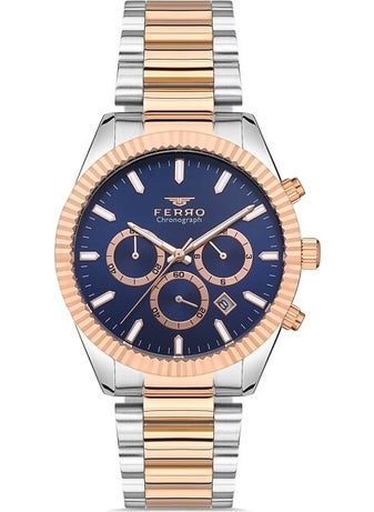 FERRO - FM31289A-E3 43 mm Silver/rose Men's Wristwatch  - Image 1