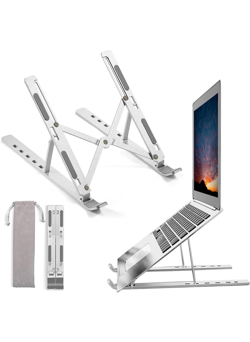 CHU DAI - Laptop Stand Adjustable Computer Stand Ergonomic Laptop Riser with 360° Rotating Base Notebook Stand Compatible with All 10-17” Laptops - Image 1