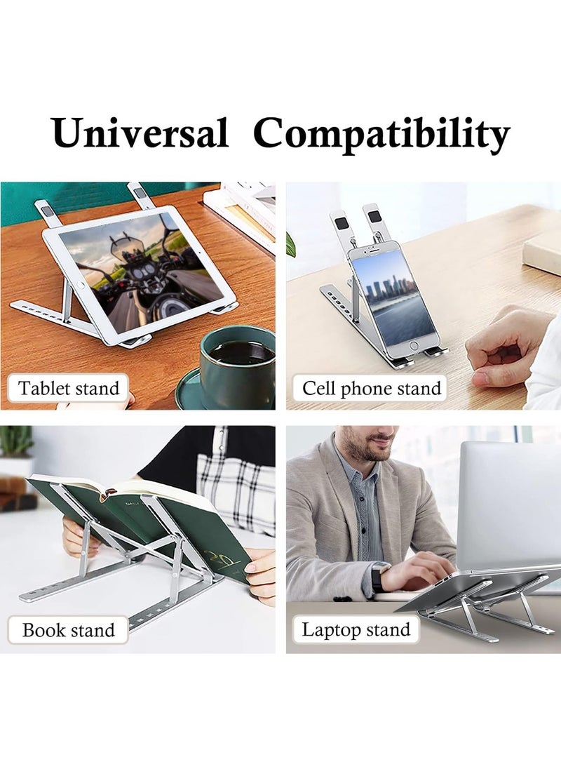 CHU DAI - Laptop Stand Adjustable Computer Stand Ergonomic Laptop Riser with 360° Rotating Base Notebook Stand Compatible with All 10-17” Laptops - Image 1