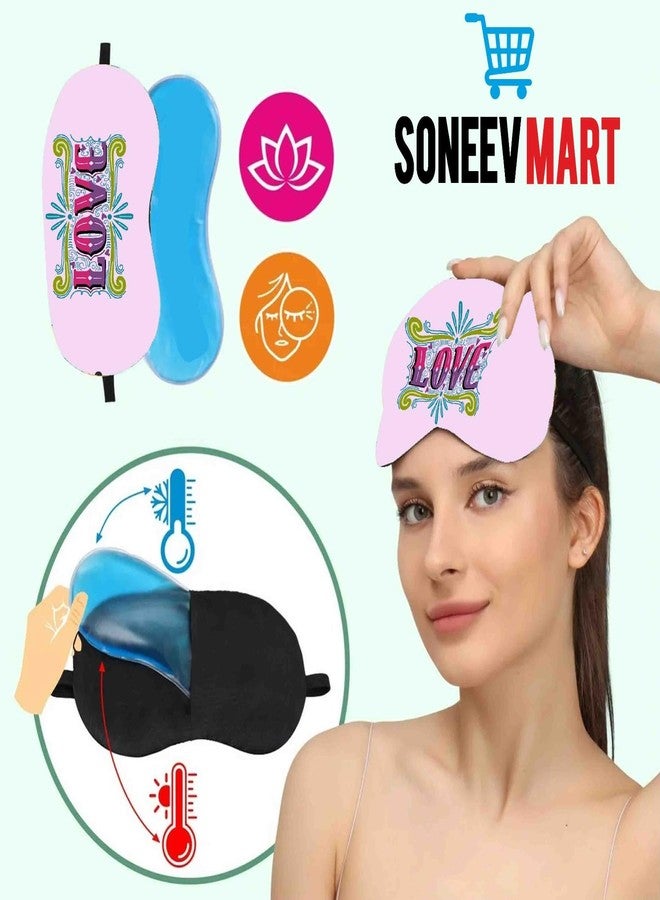 SONEEV MART Pack of 2 Luxurious Gel Eye Masks | Reusable Cold Therapy for Puffy Eyes, Dark Circles & Headache Relief | Soothing Relaxation & Stress Relief Eye Mask - Image 5