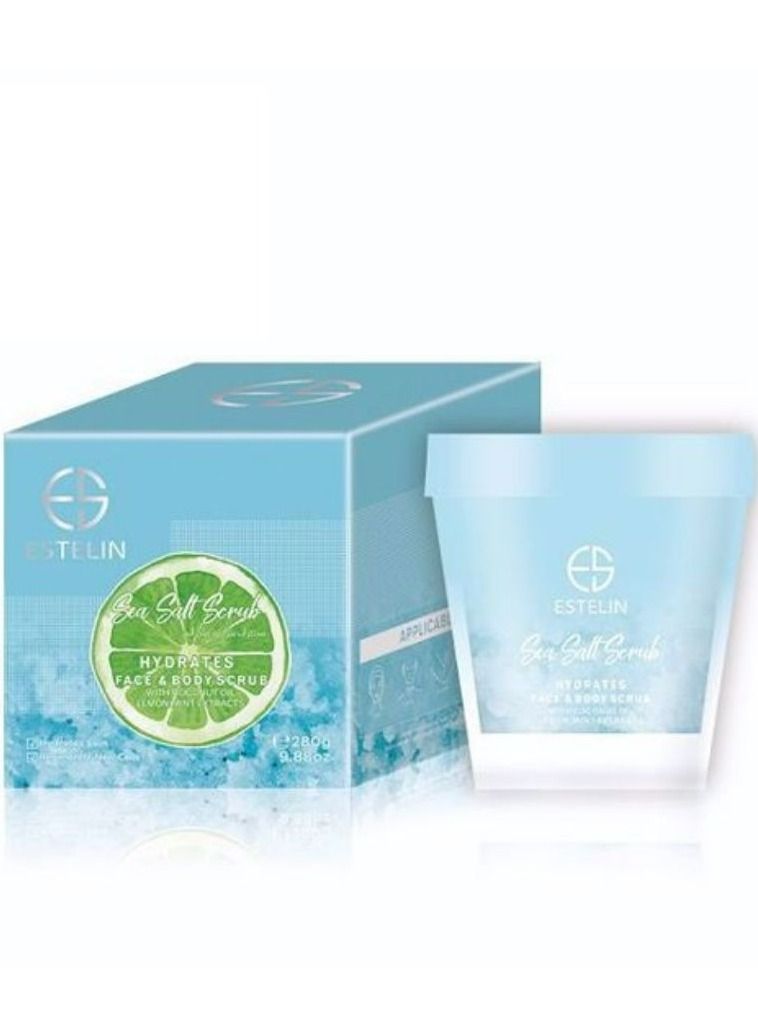 ESTELIN Face Body Scrub Hydrates Sea Salt 280 gm - Image 1